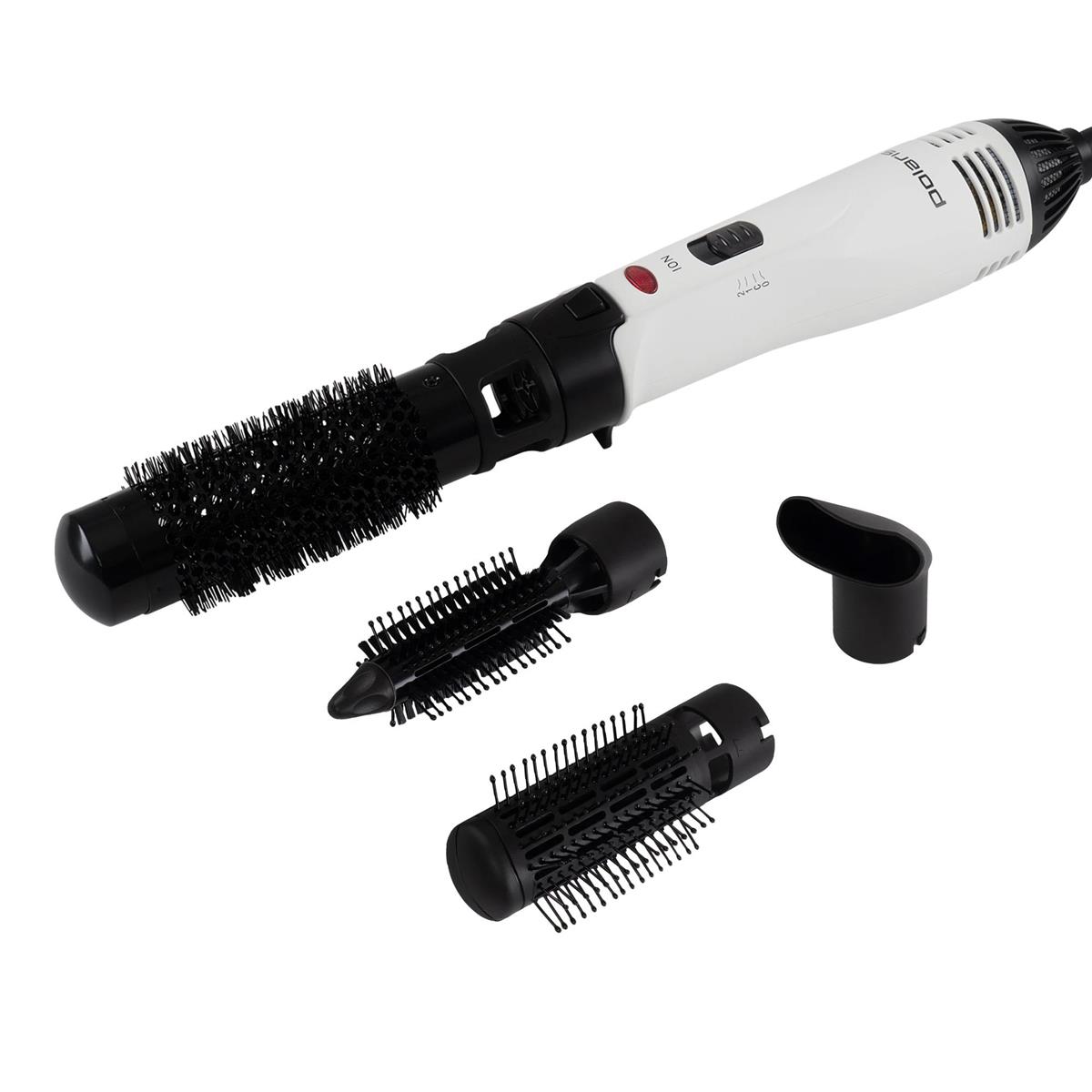 Изображение Фен-щетка Polaris PHS-1204 (1200 Вт /белый, черный)