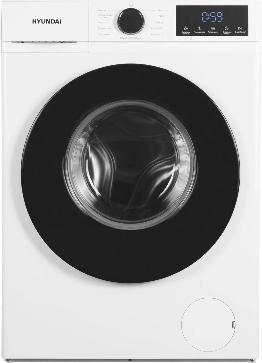 Изображение Стиральная машина Hyundai WME8212, белый (фронтальная, 8 кг, 1200 об/мин )