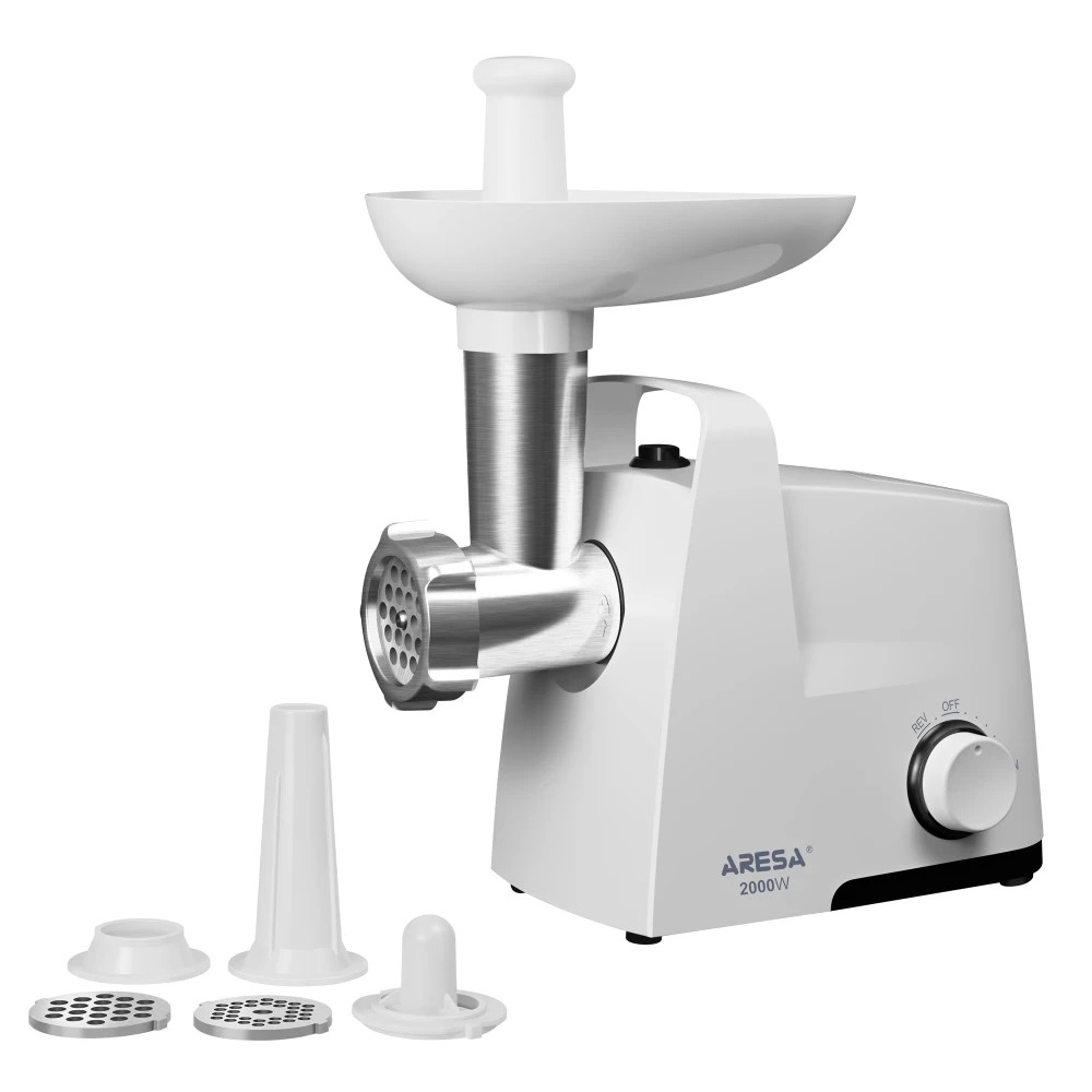 Изображение Мясорубка Aresa AR-2109 (2000 Вт /2 кг/мин/белый)