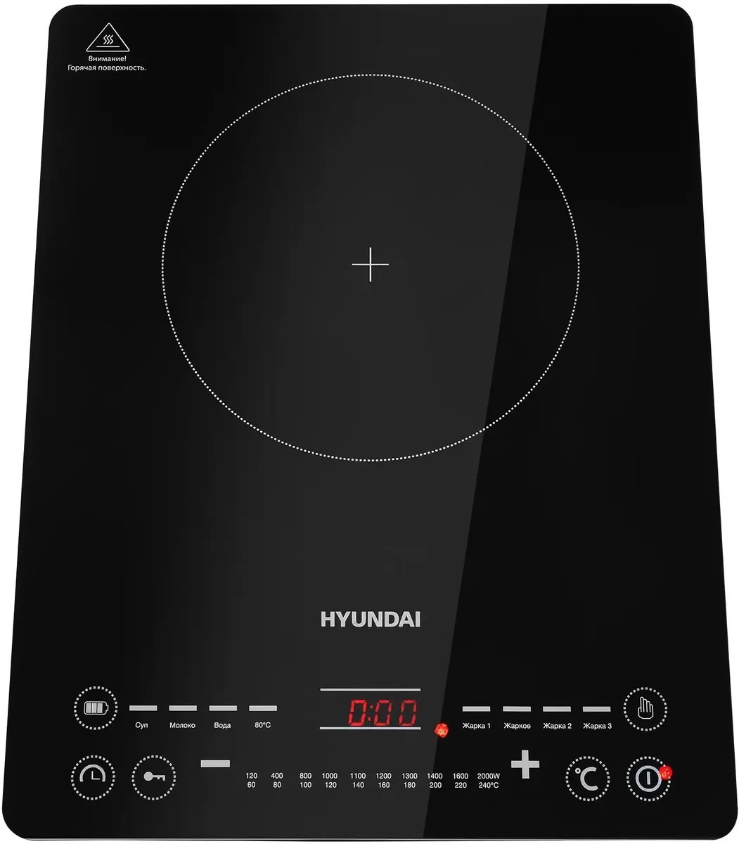 Изображение Плита настольная Hyundai HYC-0110 (электрическая, закаленное стекло, черный)