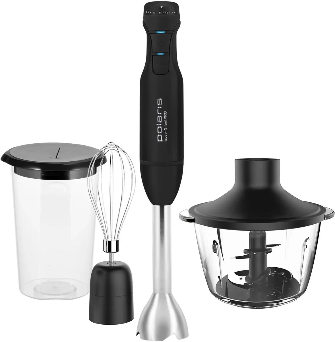 Изображение Блендер Polaris PHB 1510GL Silent (погружной/1500 Вт/черный)