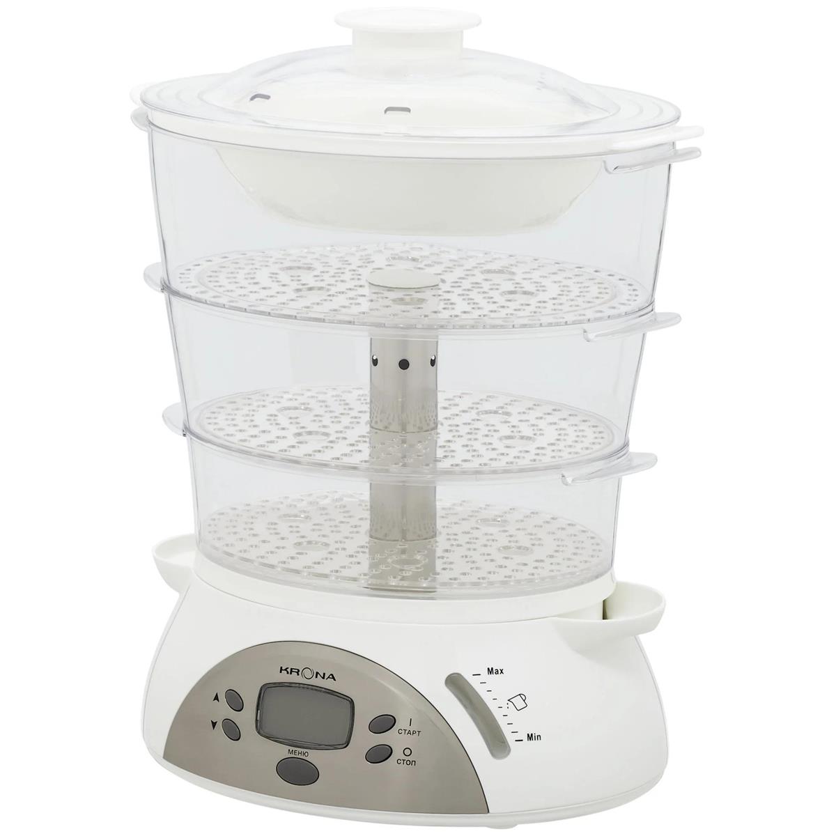 Изображение Пароварка Krona Dampfgarer 900W (белый)