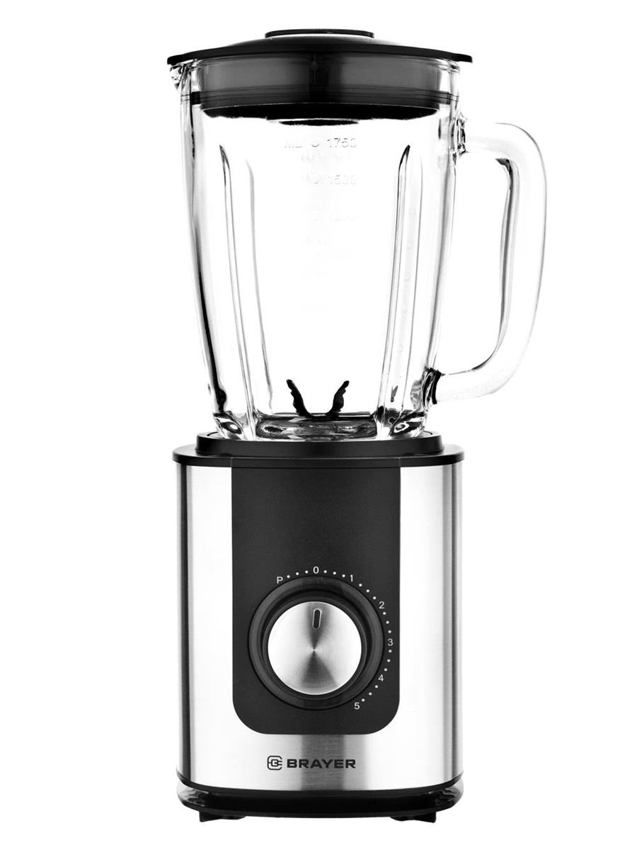 Изображение Блендер Brayer BR1204 (стационарный/1200 Вт/серебристый, черный)