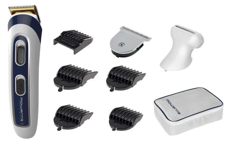 Изображение Мультитриммер волос, бороды Rowenta TN9155F1, белый, синий