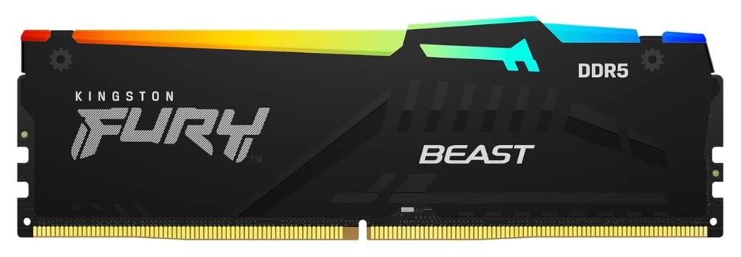 Изображение Оперативная память 1x32 GB DDR5 Kingston Fury Beast RGB (44800 Мб/с, 5600 МГц, CL36)