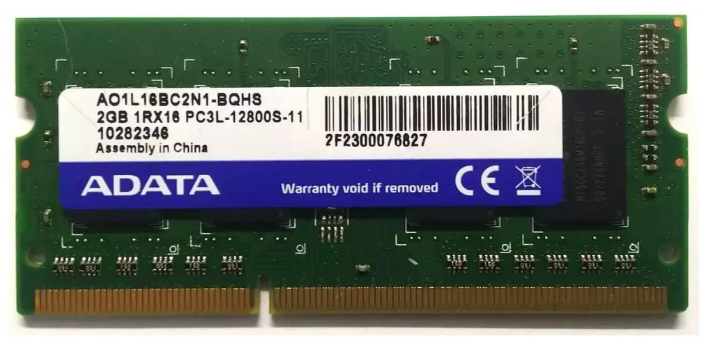 Изображение Оперативная память 2 GB DDR3 ADATA AO1L16BC2N1-BQHS (12800 МБ/с, 1600 МГц, CL11)