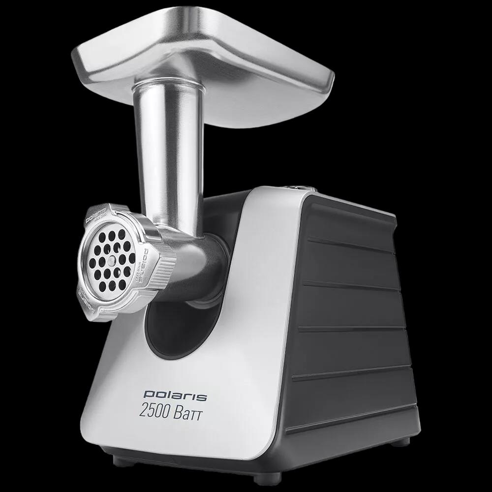 Изображение Мясорубка Polaris PMG2561 (2500 Вт /2,7 кг/мин/серебристый, черный)