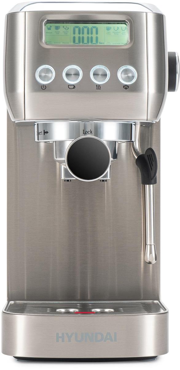 Изображение Кофеварка Hyundai HEM-9990 серебристый (рожковая//1350 Вт )