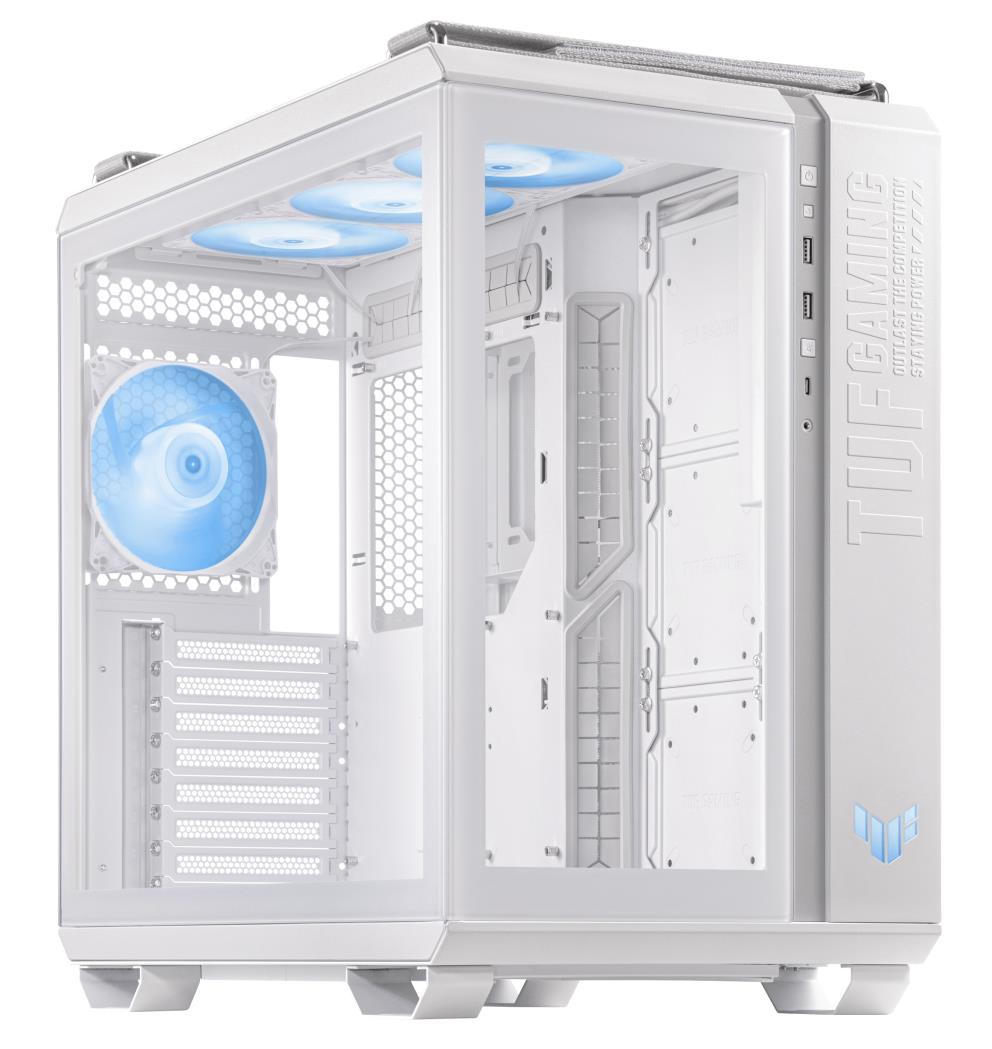 Изображение Корпус Asus TUF Gaming GT502 Plus White (mATX, ATX, Mini-ITX, белый, без БП)/(90DC0093-B19000)