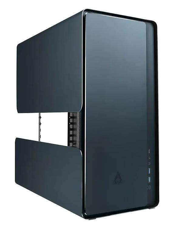 Изображение Корпус AZZA Cast Black (mATX, ATX, Mini-ITX, синий, без БП)/(CSAZ-808BM CAST)