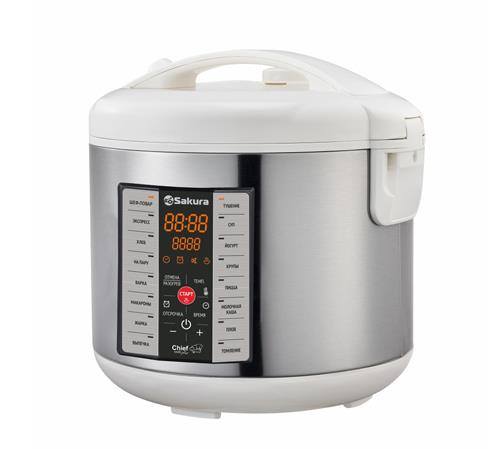 Изображение Мультиварка Sakura SA-7766W (860 Вт/5 л /белый)