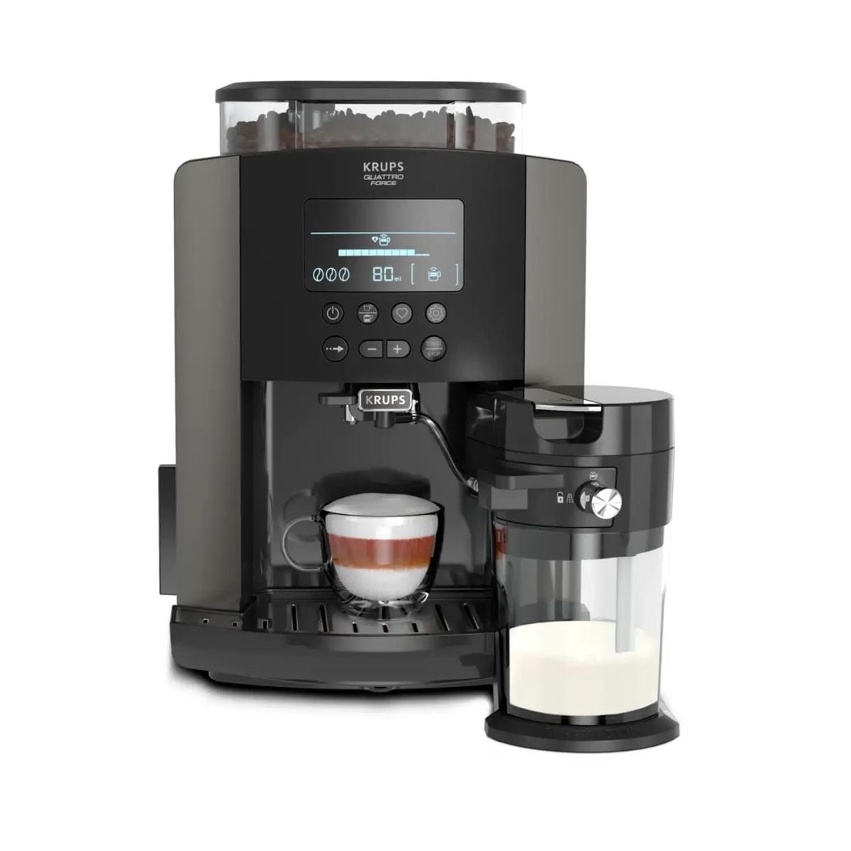 Изображение Кофемашина KRUPS EA819E10 (1450 Вт /15 бар/коричневый, черный)