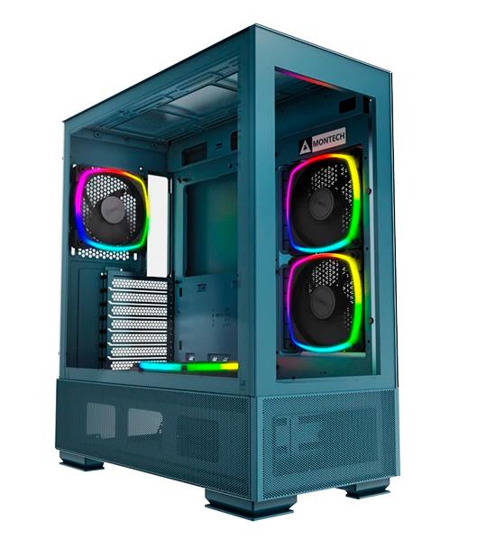 Изображение Корпус Montech SKY TWO MOROCCO Blue (mATX, ATX, Mini-ITX, синий, без БП)/(SKY TWO MOROCCO)