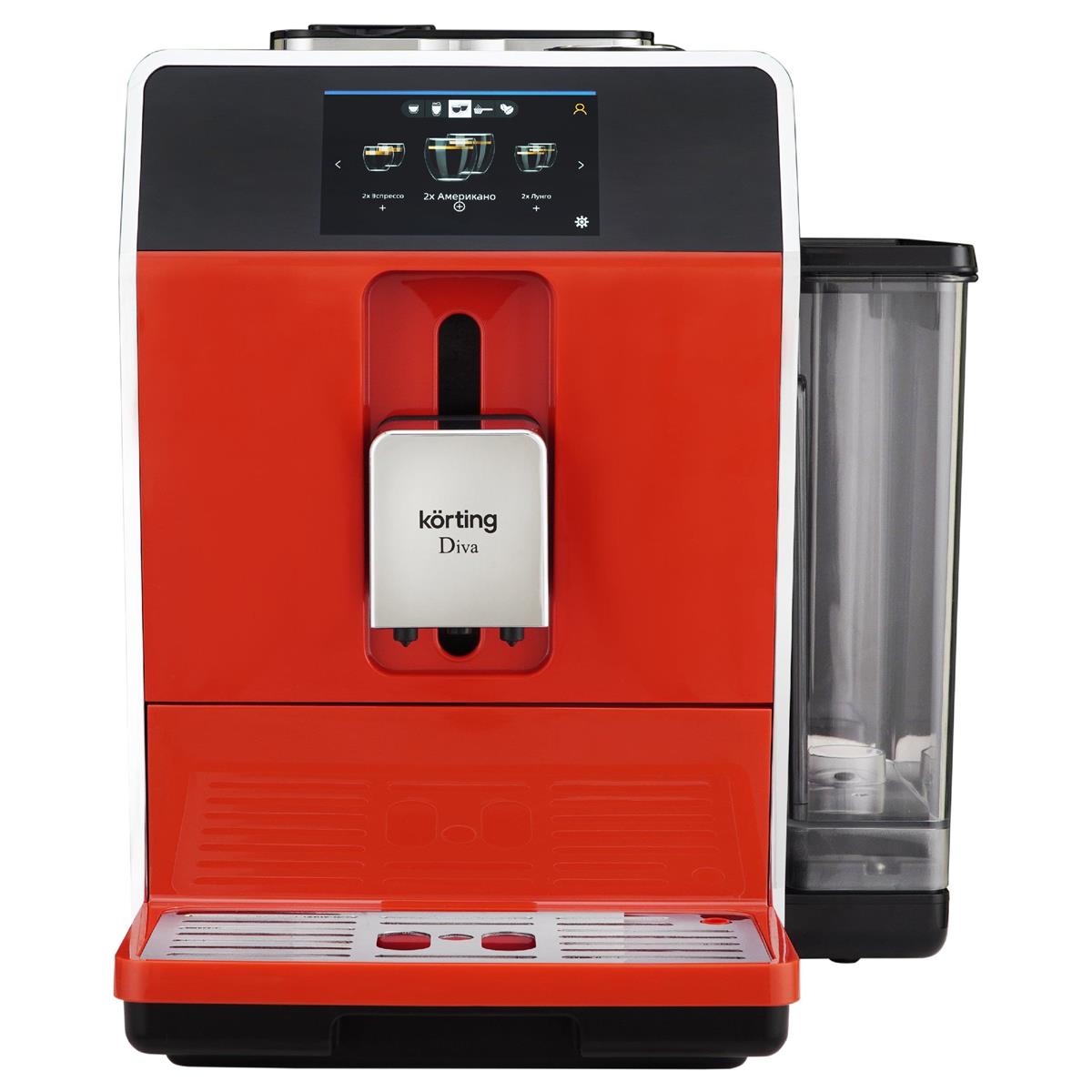 Изображение Кофемашина Korting KACM 2005 Diva (1580 Вт /20 бар/красный, черный)