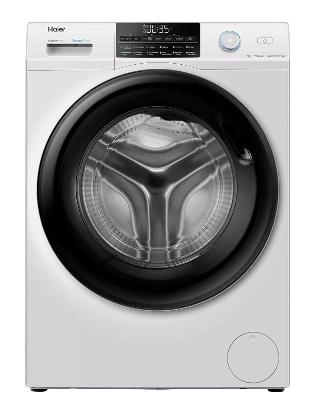 Изображение Стиральная машина Haier HW60-BP12959AE, белый (фронтальная, 6 кг, 1200 об/мин )