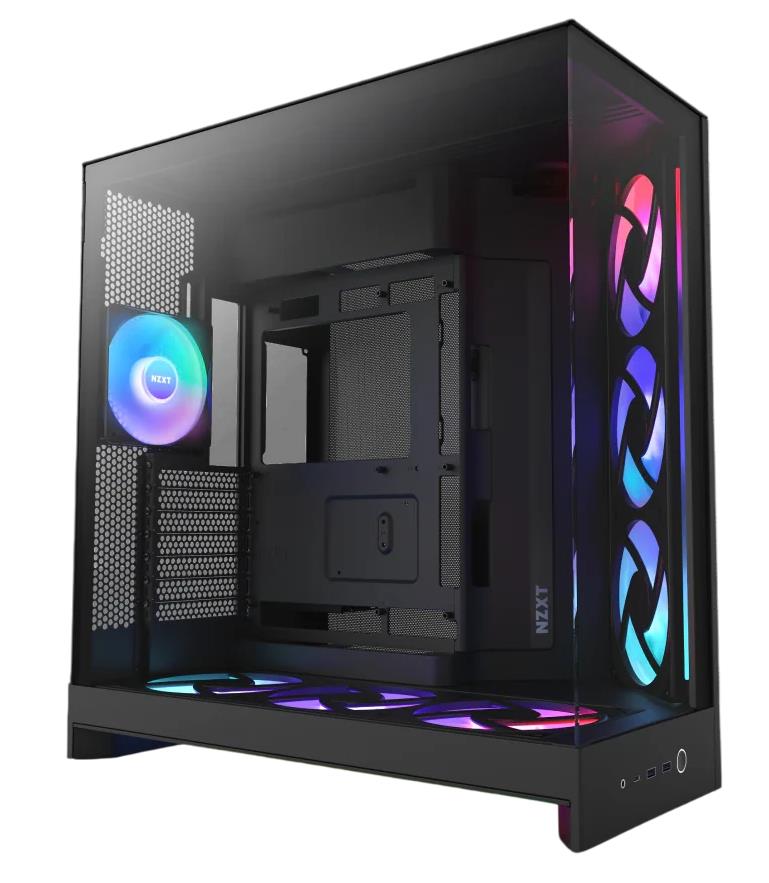 Изображение Корпус NZXT H9 Flow RGB+ Black (mATX, ATX, Mini-ITX, EATX, черный, без БП)/(CM-H92FB-P1)