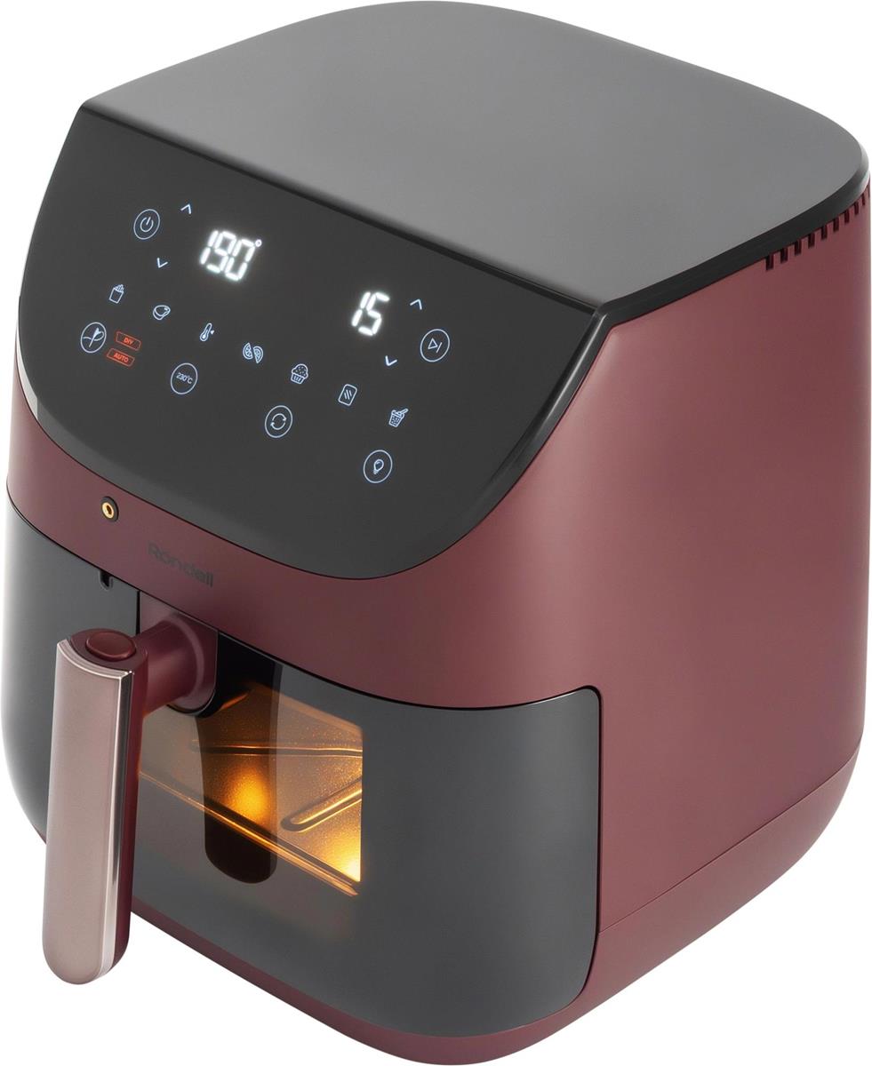 Изображение Аэрогриль Rondell RDE-AF888 1700Вт бургунди/черный (1700 Вт /6,5 л )