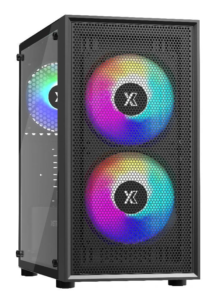 Изображение Корпус XASTRA A305M 3FRGB Black (mATX, Mini-ITX, черный, без БП)/(A305M-2FC14F-1FC12F)