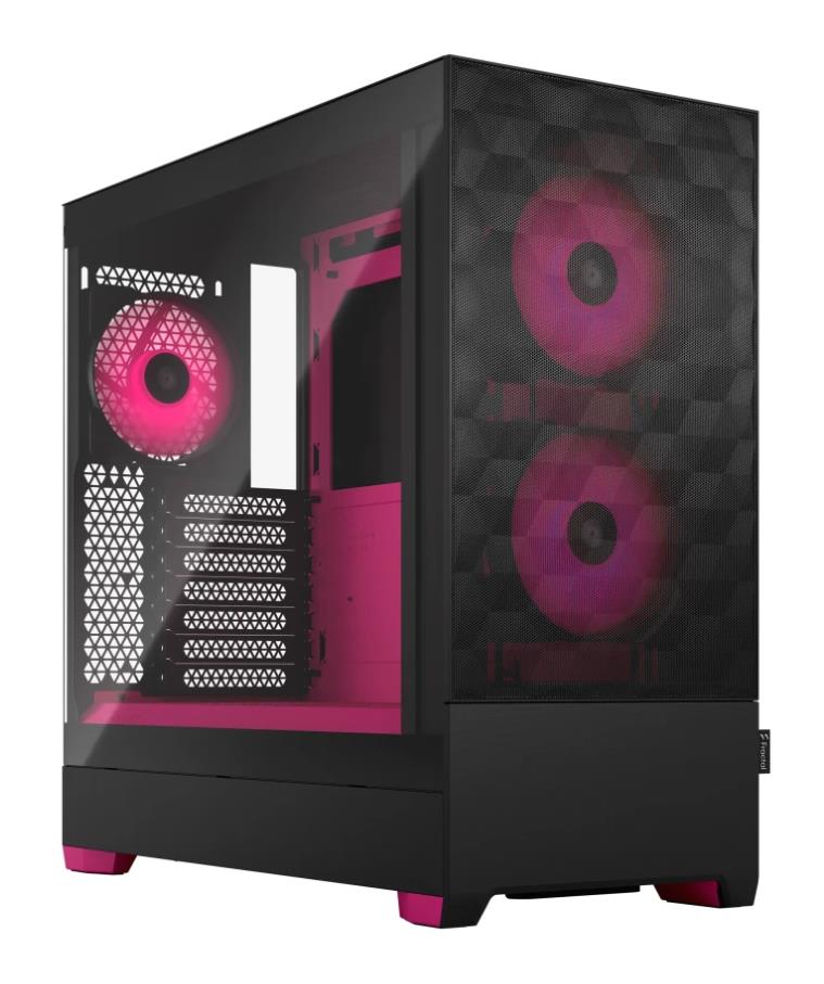Изображение Корпус Fractal Design Pop Air RGB Magenta TG Clear Tint (mATX, ATX, Mini-ITX, черный, без БП)/(FD-C-POR1A-03)