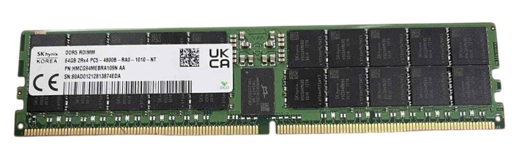 Изображение Оперативная память 1х64 GB DDR5 Hynix HMCG94MEBRA109N (38400 Мб/с, 4800 МГц, CL40)
