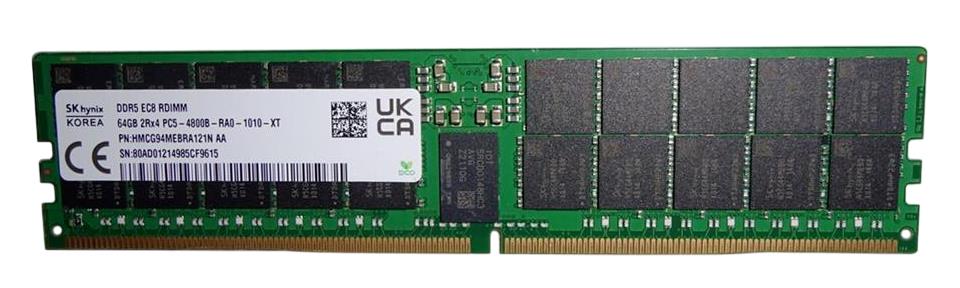 Изображение Оперативная память 1х64 GB DDR5 Hynix HMCG94MEBRA121N (38400 Мб/с, 4800 МГц, CL40)