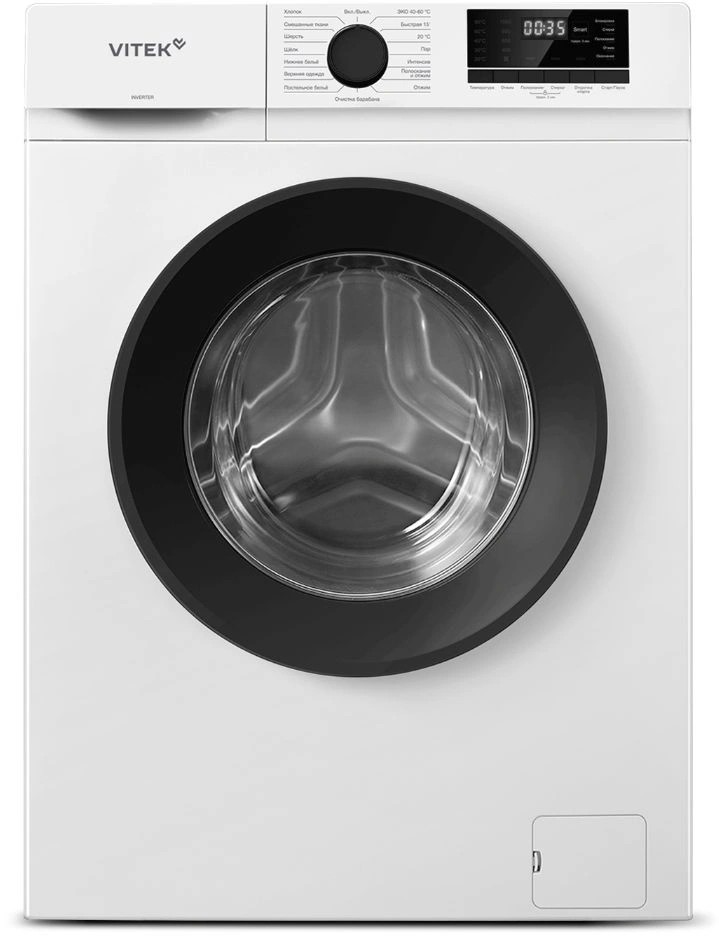 Изображение Стиральная машина VITEK VT-WME6008, белый (фронтальная, 6 кг, 1000 об/мин )