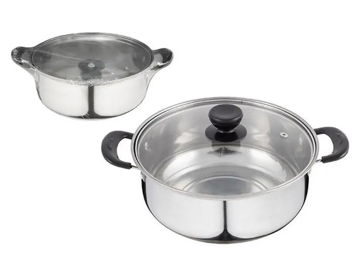 Изображение Кастрюля БЕЗ ТМ Promo,  с крышкой из жаропрочного стекла (104614) (2,2 л )