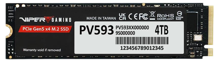 Изображение SSD диск Patriot Viper PV593 4000 Гб 2280 (PV593P4TBM28H)