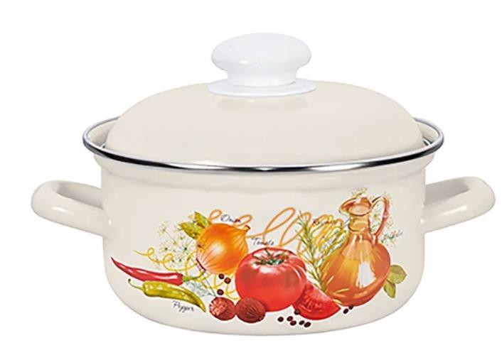 Изображение Кастрюля ЛЫСЬВА 1508АП2/4 Итальянская кухня эмал цил (1,5 л )