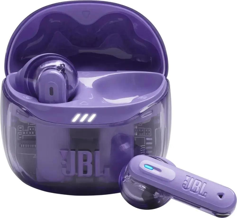 Изображение Bluetooth-гарнитура/наушники JBL Tune Flex 2 (фиолетовый, прозрачный)