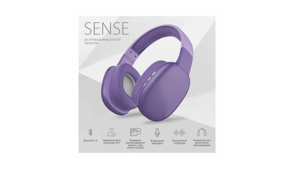 Изображение Bluetooth-гарнитура/наушники Qumo Sense ВТ 0085 (фиолетовый)