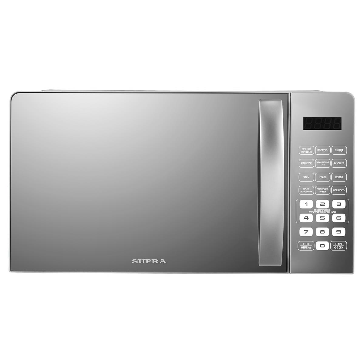 Изображение Микроволновая печь Supra 20SSG26 (700 Вт  20 л  Гриль  серебристый)