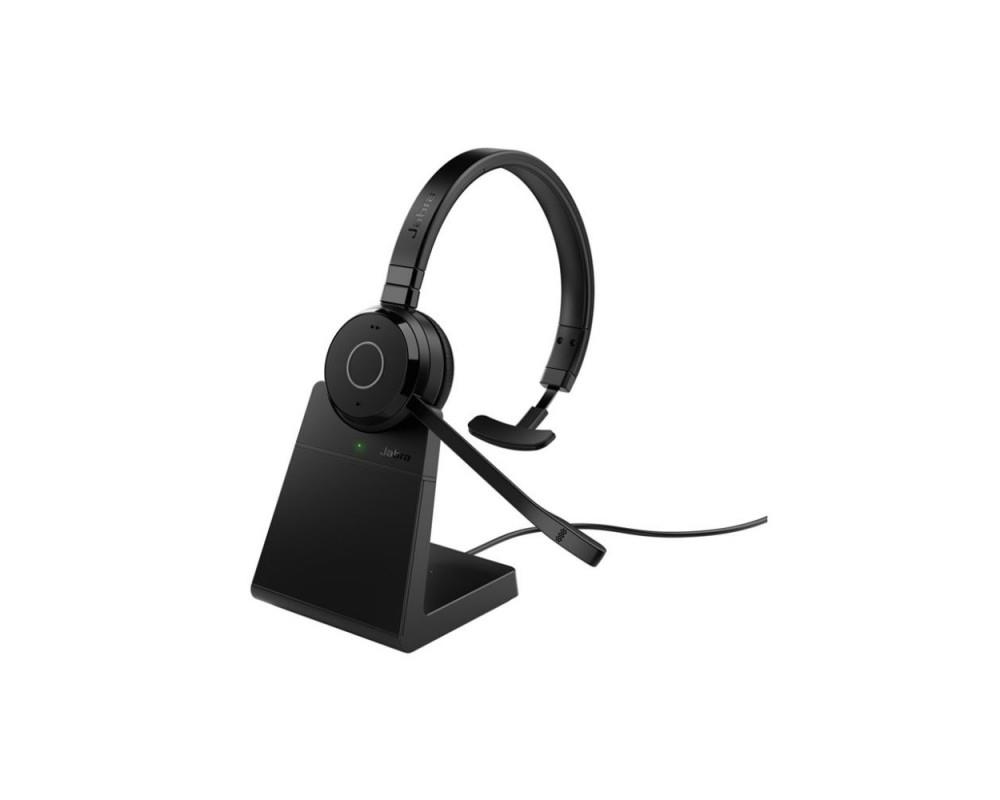 Изображение Bluetooth-гарнитура/наушники Jabra Evolve 65 TE, Link 390a MS Mono Stand (PN: 6693-833-399) (черный)