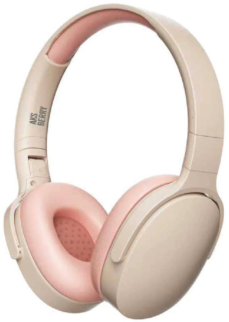 Изображение Bluetooth-гарнитура/наушники Aksberry U3 Win Vibe (бежево-розовые)