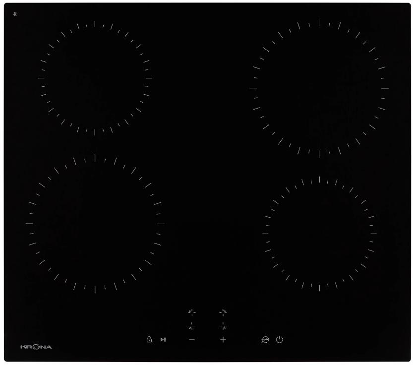 Изображение Варочная панель Krona ZAUBER 60 BL TK (черный)