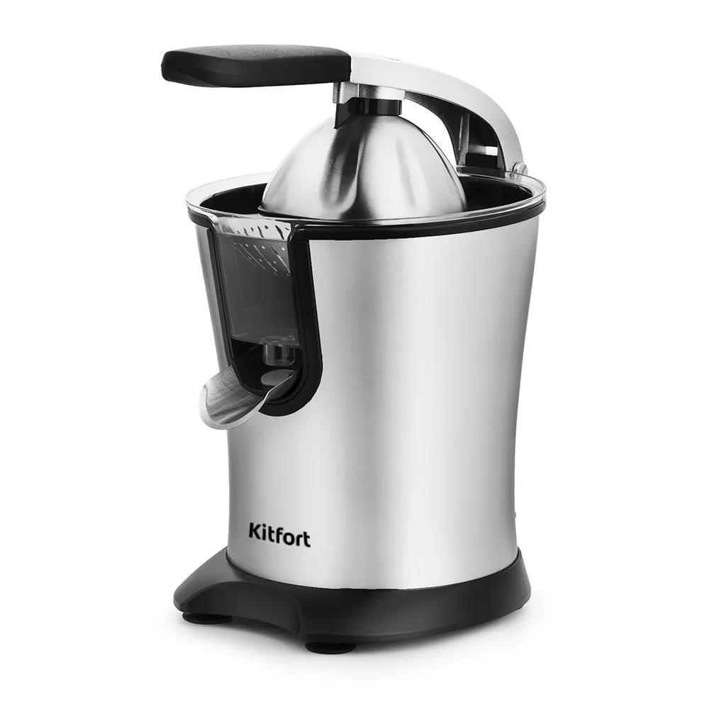 Изображение Соковыжималка Kitfort КТ-1108 (для цитрусовых/160 Вт /черный, серебристый)