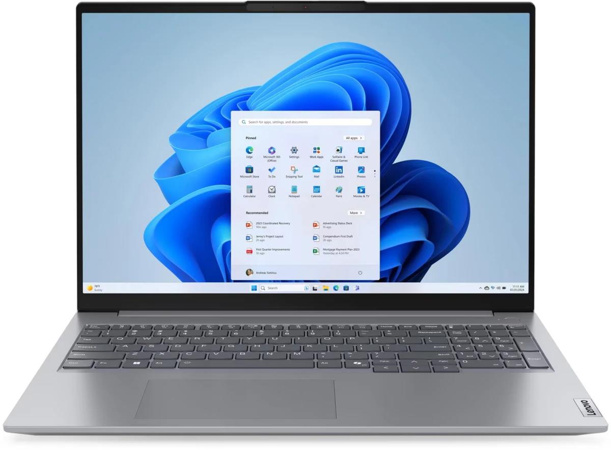 Изображение Ноутбук Lenovo ThinkBook 16 G7 ARP (AMD 7535HS 3300 МГц/ SSD 512 ГБ  /RAM 16 ГБ/ 16" 1920x1200/VGA встроенная/ Без ОС) (21MW009VSA)