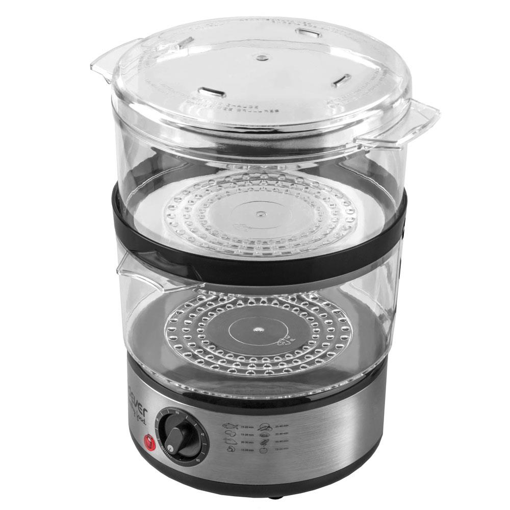 Изображение Пароварка Endever Vita-165 (черный, стальной)