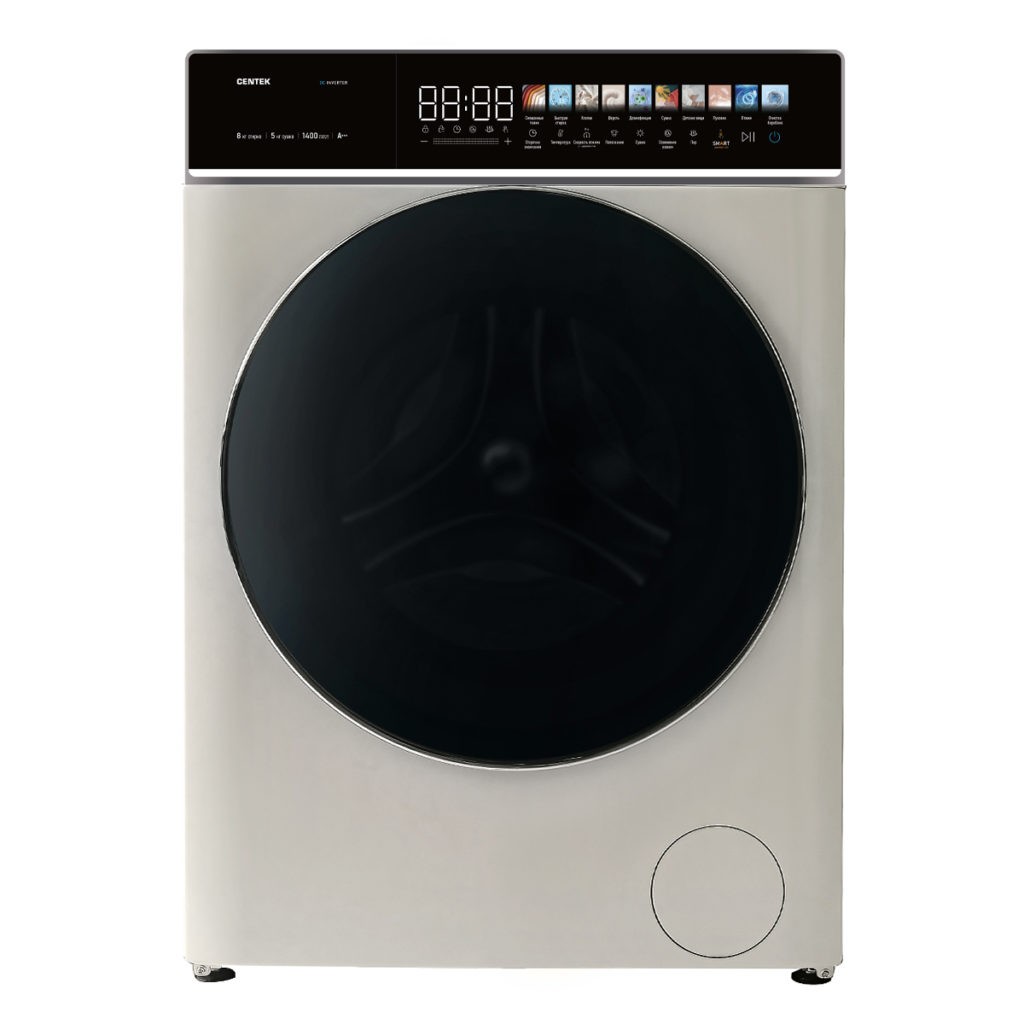 Изображение Стиральная машина CENTEK CT-1946, бежевый (фронтальная, 8 кг, 1400 об/мин )