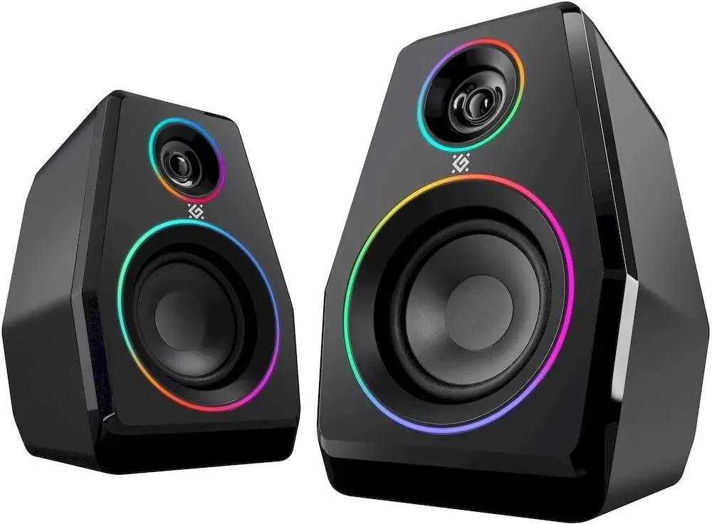 Изображение Компьютерная акустика Defender (65940) Solar 10 10Вт, BT/Light питание от USB (2.0 / 10 Вт  / черный)