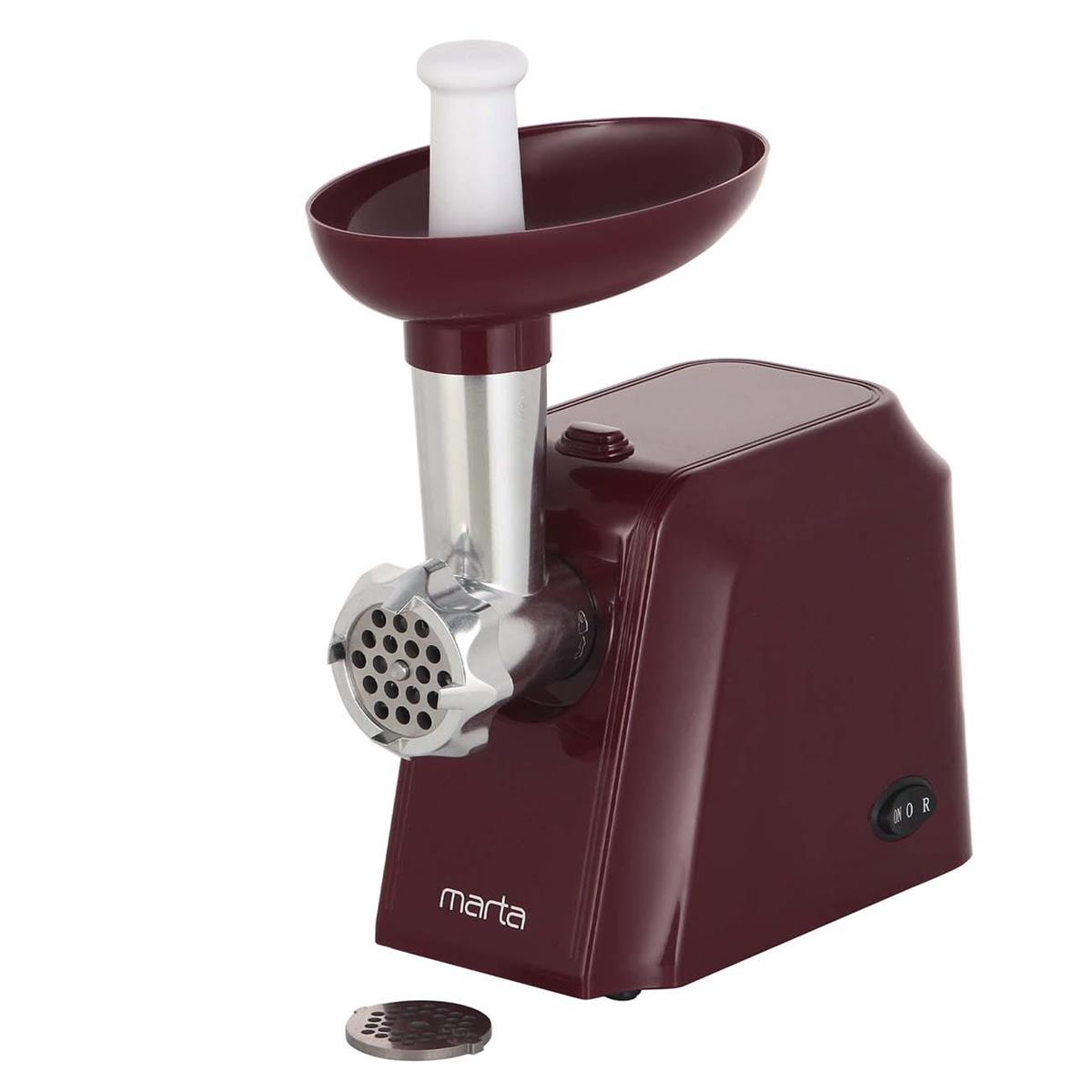 Изображение Мясорубка Marta MT-2087 (2000 Вт /2 кг/мин/бордовый)