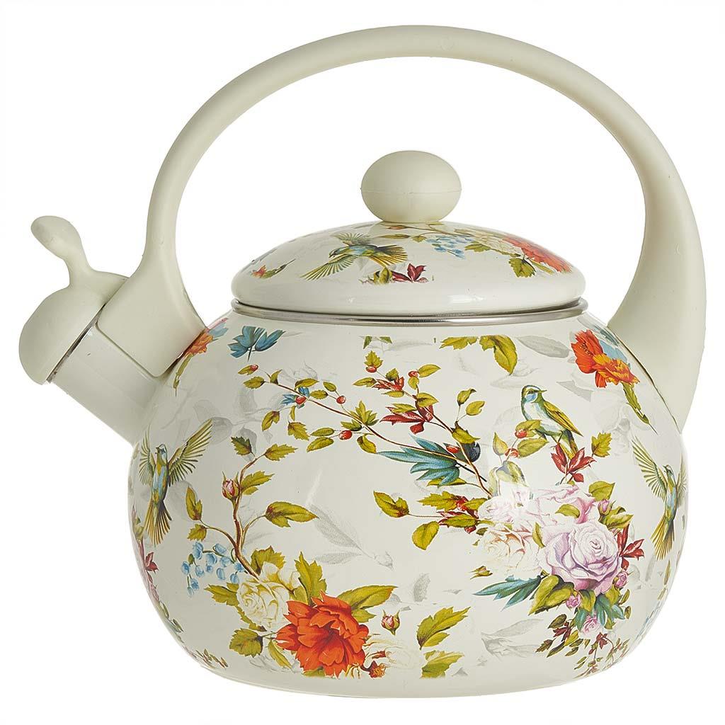 Изображение Чайник METALLONI EM-1340  (2,5, л л /цветы, белый)