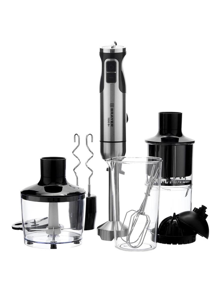 Изображение Блендер Brayer BR1270 (погружной/1500 Вт/черный, стальной)