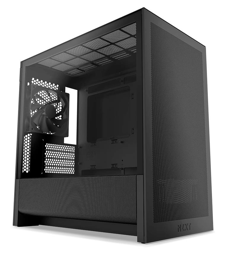 Изображение Корпус NZXT H3 Flow Black (mATX, Mini-ITX, черный, без БП)/(CC-H31FB-01)