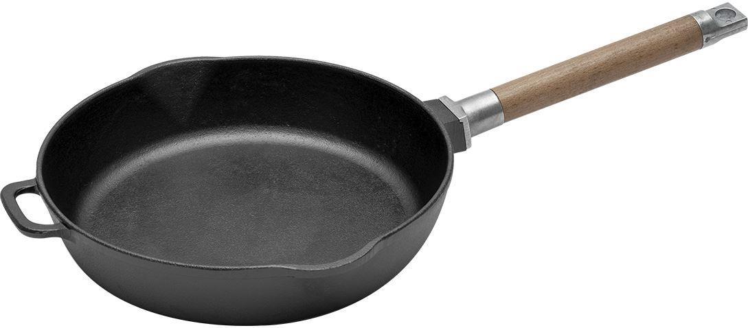 Изображение Универсальная сковорода РОССИЯ 0224 с двумя сливами, со съёмной ручкой (24 см Съемные ручки)