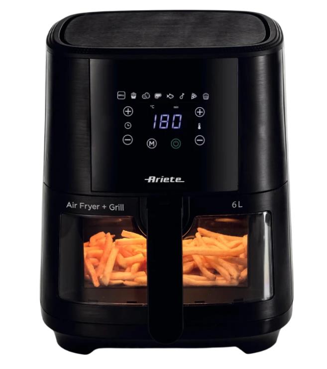 Изображение Аэрофритюрница Ariete Air fryer 4626/00 черный, 1300 Вт, 6 л, сенсор, 8 программ (1300 Вт /6 л )