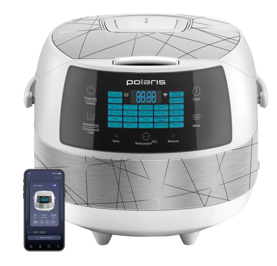 Изображение Мультиварка Polaris PMC 5017 Wi-Fi IQ Home (860 Вт/5 л /серебристый)