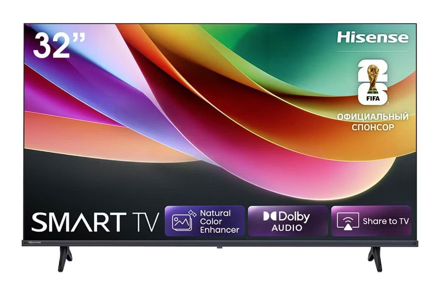 Изображение Телевизор Hisense 32A4S 32" HDR, 720p HD Smart TV черный
