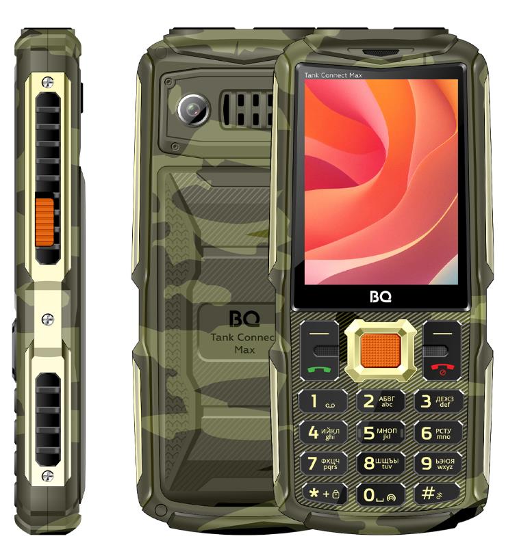 Изображение Мобильный телефон BQ 2830L Tank Connect Max,золотистый, камуфляж