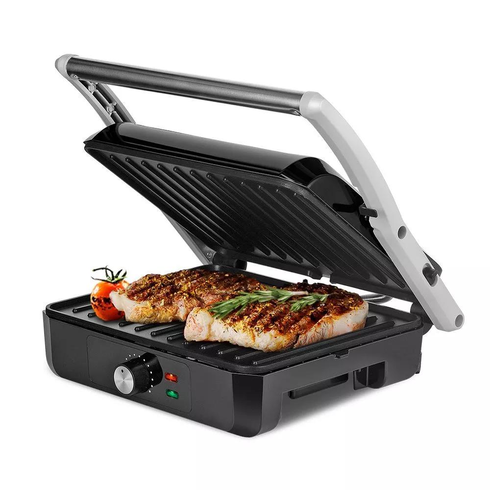 Изображение Электрический гриль Kitfort КТ-3633 2200Вт серебристый/черный, 2200 Вт